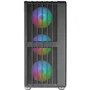 Mars Gaming Caja Gaming Semitorre MC-VAULT, con 4 Ventiladores ARGB y Ventana Cristal Templado, ATX, MicroATX, Mini-ITX, Espacio Gráfica 358mm